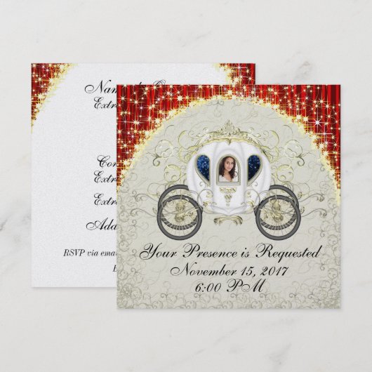 特別なイベントのお招き状 招待状 (正面/裏面)