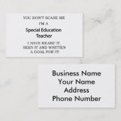 特別なエド。 先生 名刺 (正面/裏面)