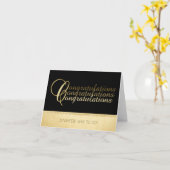 特別なオリジナル祝賀カード ブラックゴールド カード (黄色い花)