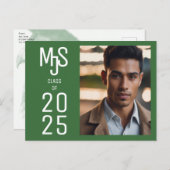 特別なオーダーメイドの卒業式招待状のポストカード インビテーションポストカード (正面/裏面)