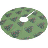 特別なカスタムクリスマスツリースカート ブラッシュドポリエステルツリースカート (アングル)