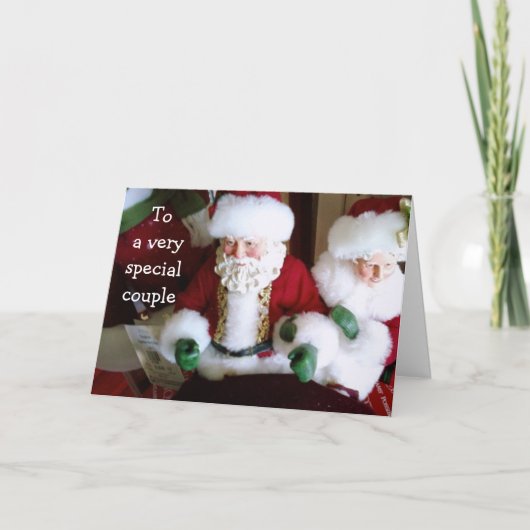 特別なカップルにクリスマスを祝う シーズンカード (正面)