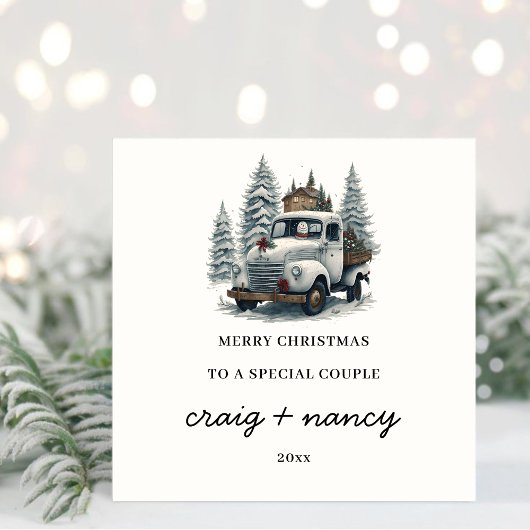 特別なカップルのクリスマスカードに シーズンカード