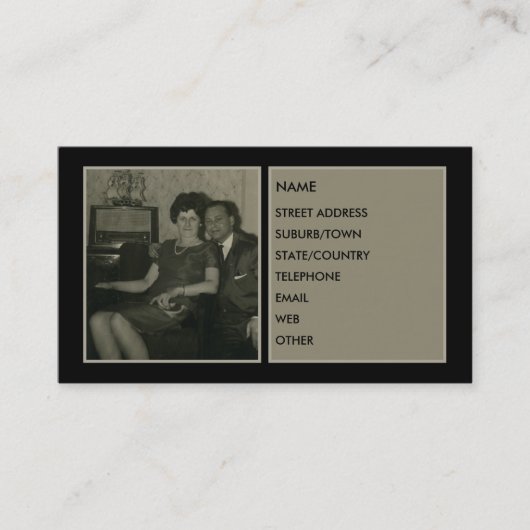 特別なカップルのプロフィールカード++ 名刺 (正面)