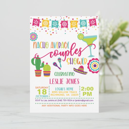 特別なカップルを祝うためのパーフェクトなシャワー招待状 - WH 招待状 (スタンド正面)