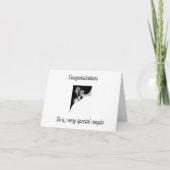 **特別なカップル** の結婚式当日おめでとう カード (正面)