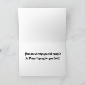 **特別なカップル***オン**結婚式の日"カード カード (内部)