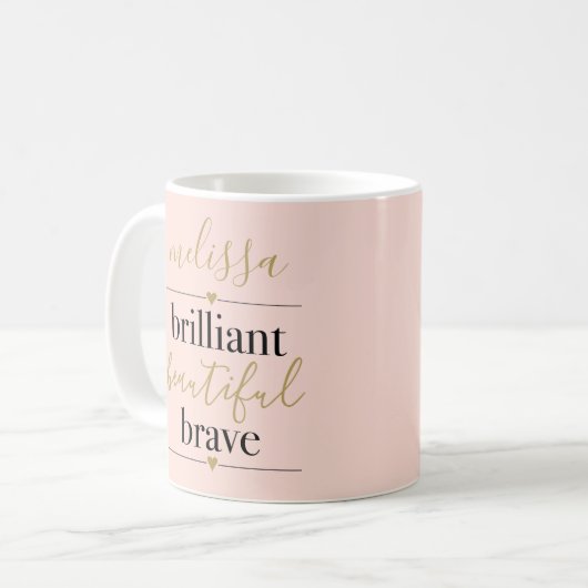 特別なギフトを作成する - Thisisnotme©がデザインした美しいピンクのブッシュ コーヒーマグカップ (正面左)