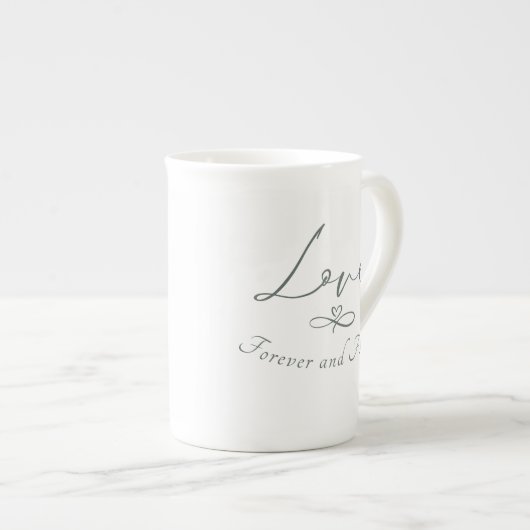 特別なギフト中国マグ永遠に愛 ボーンチャイナマグカップ (正面右)