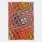 特別なクリスマスカラーズスノーサンタホホーポップ・アートのアル キッチンタオル (縦)