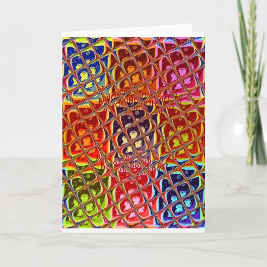 特別なクリスマスカラーズスノーサンタホホーポップ・アートのアル シーズンカード (正面)