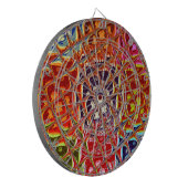 特別なクリスマスカラーズスノーサンタホホーポップ・アートのアル ダーツボード (正面左)