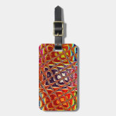 特別なクリスマスカラーズスノーサンタホホーポップ・アートのアル ラゲッジタグ (正面縦)