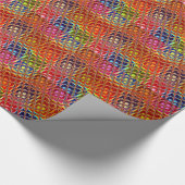 特別なクリスマスカラーズスノーサンタホホーポップ・アートのアル ラッピングペーパー (角)