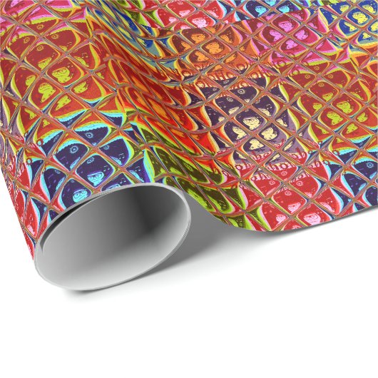 特別なクリスマスカラーズスノーサンタホホーポップ・アートのアル ラッピングペーパー (ロールコーナー)