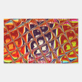 特別なクリスマスカラーズスノーサンタホホーポップ・アートのアル 長方形シール (正面)