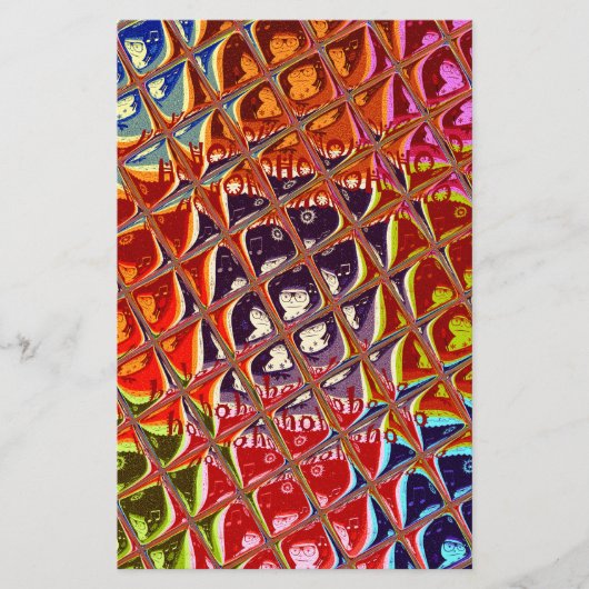 特別なクリスマスカラー 雪 サンタ ホホホ ポップアート 便箋 (正面)