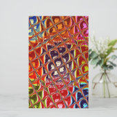 特別なクリスマスカラー 雪 サンタ ホホホ ポップアート 便箋 (スタンド正面)