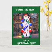 「特別なクリスマスデーを過ごそう」 カード (黄色い花)