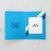 特別なグランドブルーの黄色へのハッピーバースデー カード (内部)