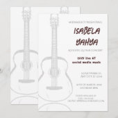 特別なコンサートへの正式な招待状 招待状 (正面/裏面)