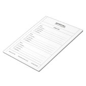 特別なコーヒーロースターチェックリスト ノートパッド (アングル)