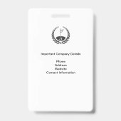 特別なゴルフイベントプレスパス - 写真付き身分証明書 バッジ (裏面)