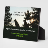 特別なゴールデンレトリバーのメモリアル フォトプラーク (側面)