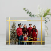 特別なサイン入り　ギフト包装写真フレーム 箔シーズンカード (立ち正面)