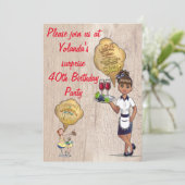 特別なサプライズ 40歳の誕生日パーティー 招待状 (スタンド正面)