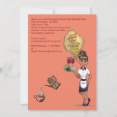 特別なサプライズ 40歳の誕生日パーティー 招待状 (裏面)