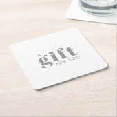 特別なサロン業務用プロモーションギフト スクエアペーパーコースター (アングル)