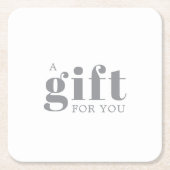 特別なサロン業務用プロモーションギフト スクエアペーパーコースター (正面)