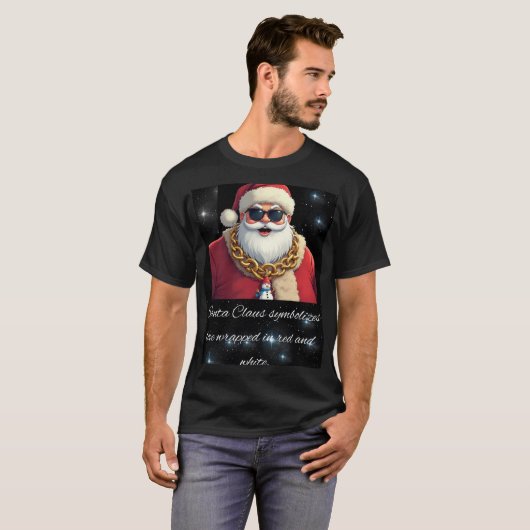 特別なサンタクロースのクリスマスTシャツ Tシャツ (正面フル)