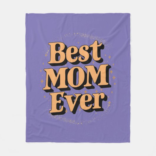 特別なタイポグラフィー ベストマムエバー フリースブランケット (正面)