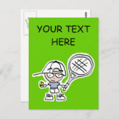 特別なテニスプレーヤーのためのテニスギフト＆カード ポストカード (正面/裏面)