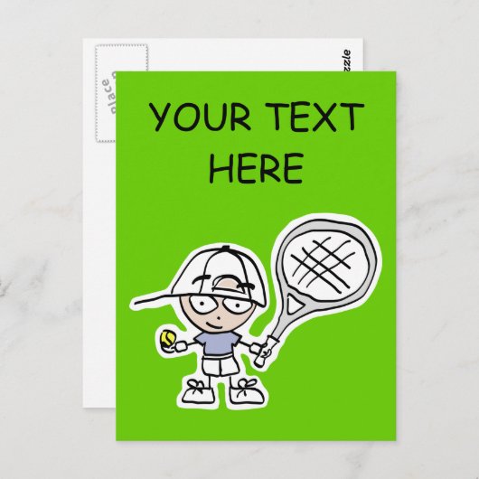 特別なテニスプレーヤーのためのテニスギフト＆カード ポストカード (正面/裏面)