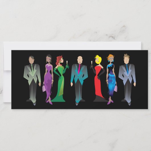 特別なディナーのゲストへのカスタム招待 招待状 (正面)