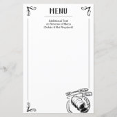 特別なディナーメニューとイメージ (裏面)