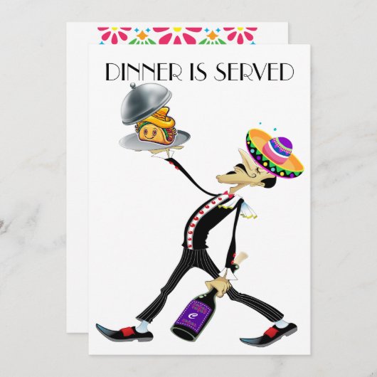 特別なディナー / ギャザリング バージョン2 への招待状 招待状 (正面/裏面)