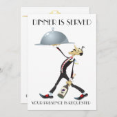 特別なディナー / 交流会へのご招待 招待状 (正面/裏面)