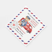 特別なデリバリーの赤ちゃんシャワーを待つことができる スタンダードランチョンナプキン (角)