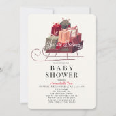 特別なデリバリースリーギフトホリデーベビーシャワー 招待状 (正面)