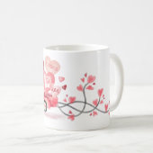 特別なデリバリーバレンタインハート水色トラック コーヒーマグカップ (正面右)