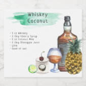 特別なドリンクのレシピ 結婚式の贈り物ラベル リキュールボトルラベル (シングルラベル)