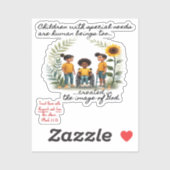 特別なニーズのある子どもたちを促進するステッカー シール (シート)