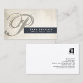 特別なニーズTutor グランジ Monogram BusinessCard 名刺 (正面/裏面)