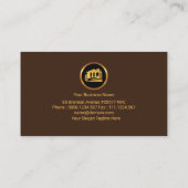 特別なハンドマンレター木目の家の修理 名刺 (裏面)