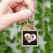 特別なハートの写真テンプレートKeychain キーホルダー (手)