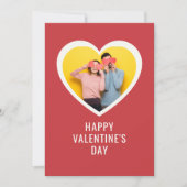 特別なバレンタインデー 上品な白いハートの写真 シーズンカード (正面)